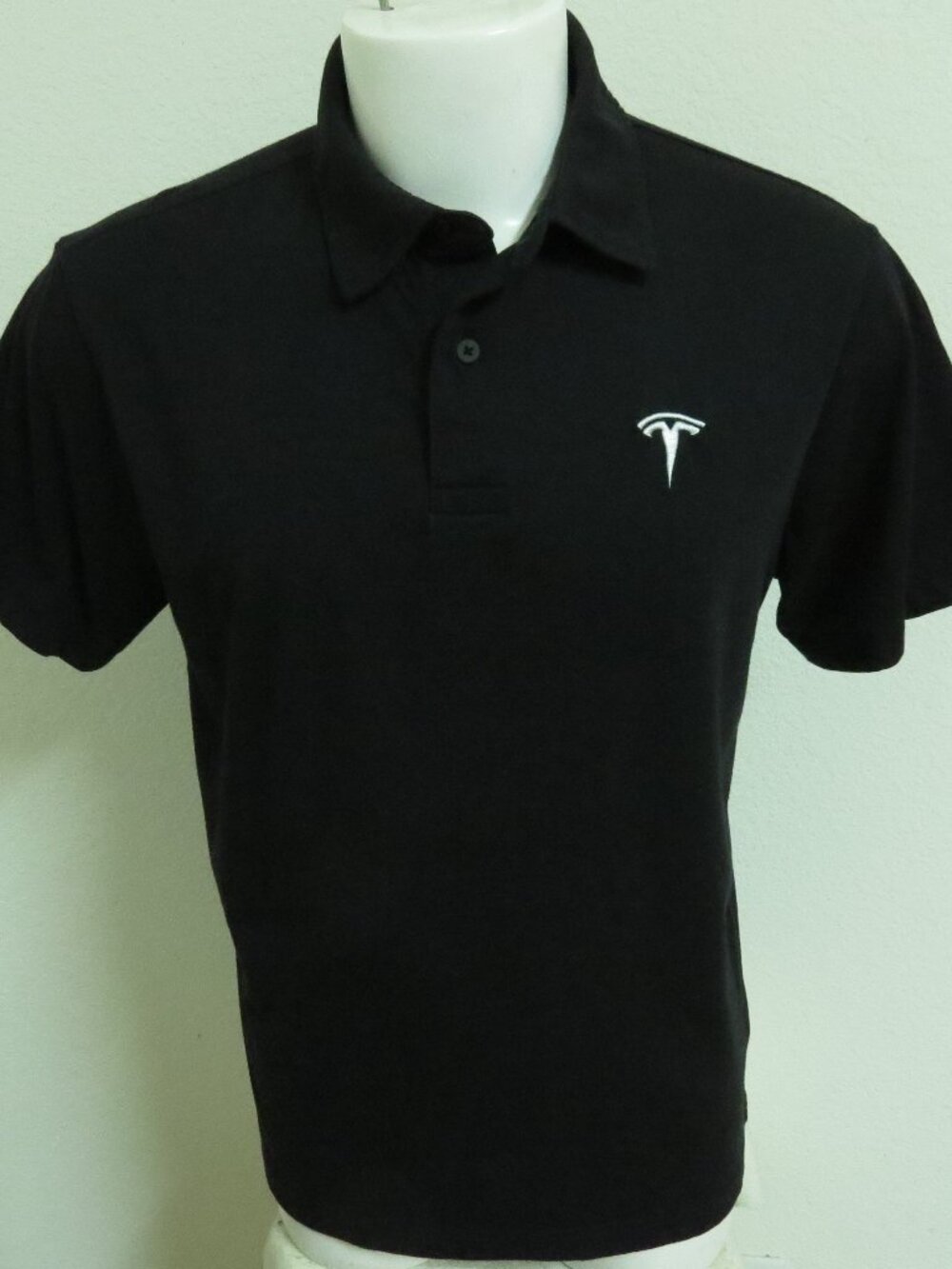 Sz L Black TESLA Men's Cotton/Polyester #15U Polo Shirt